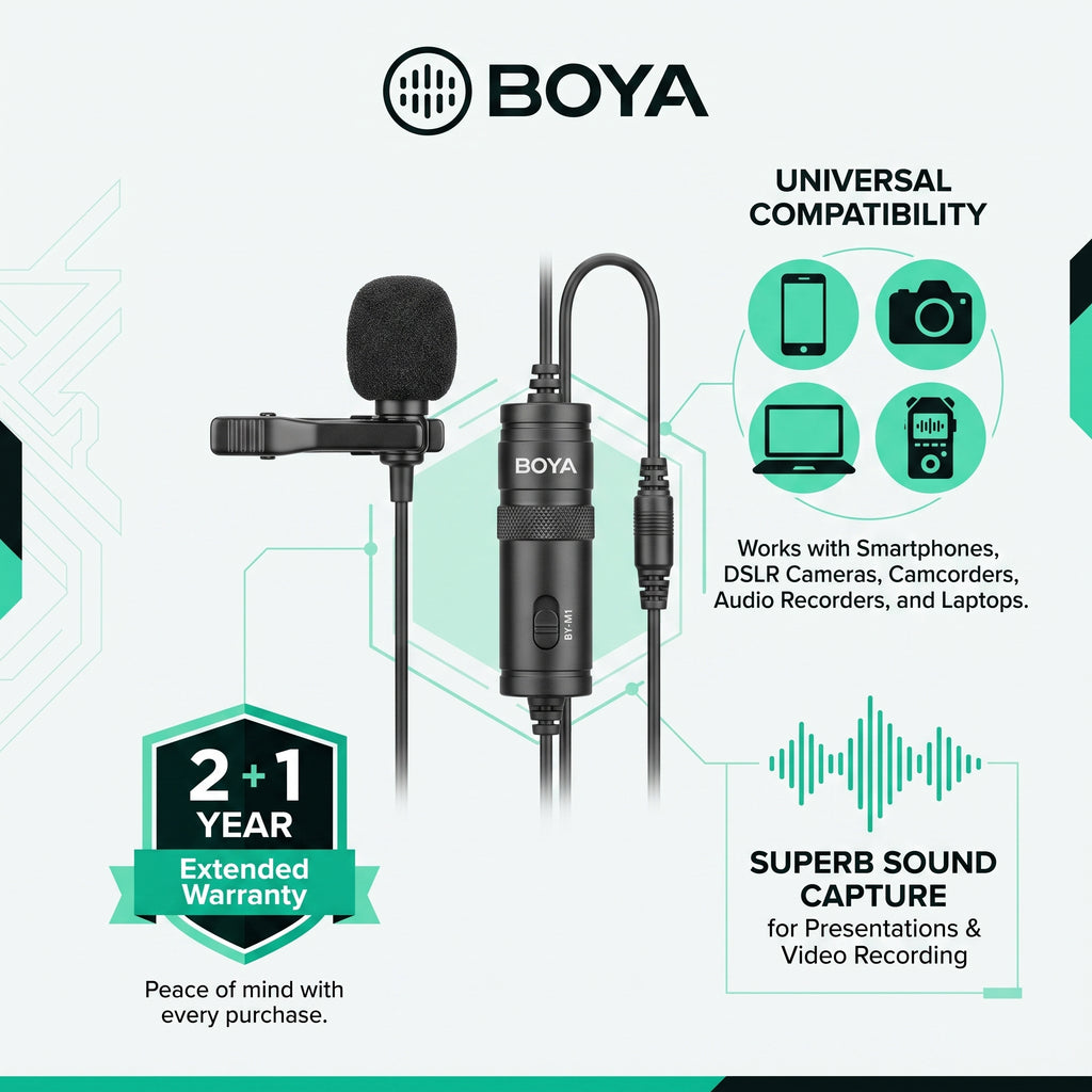 BOYA BY-M1 Omnidirectional Lavalier Microphone