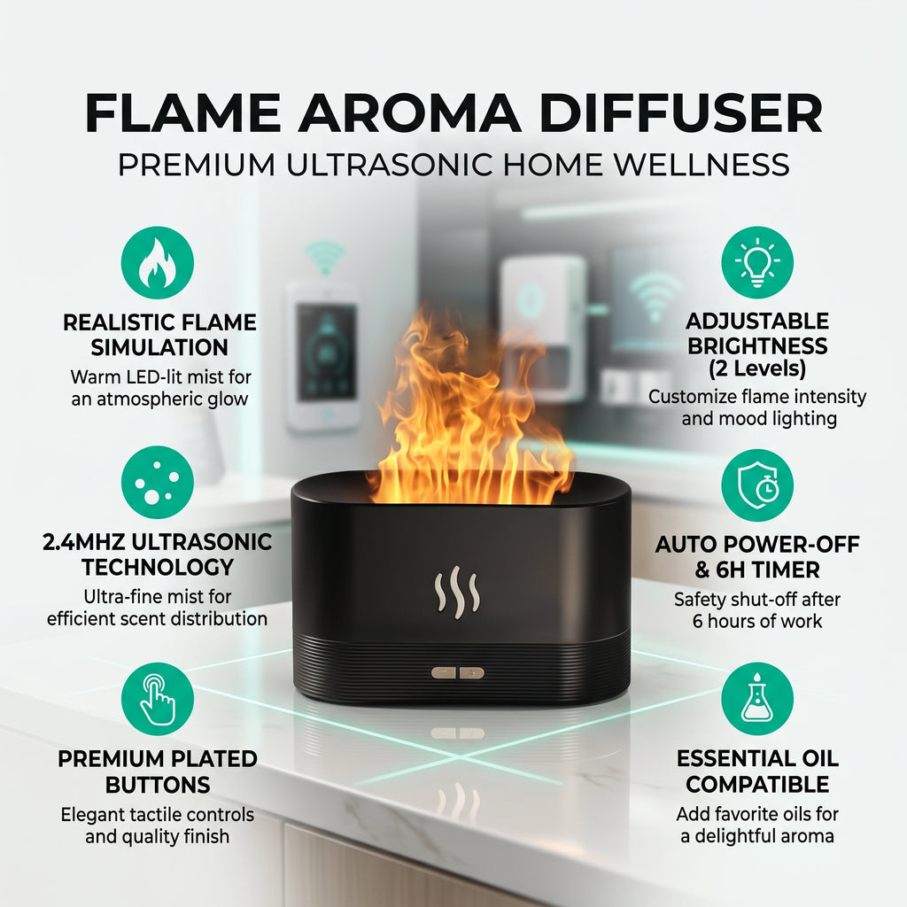 Flame-Effect Ultrasonic Aroma Diffuser