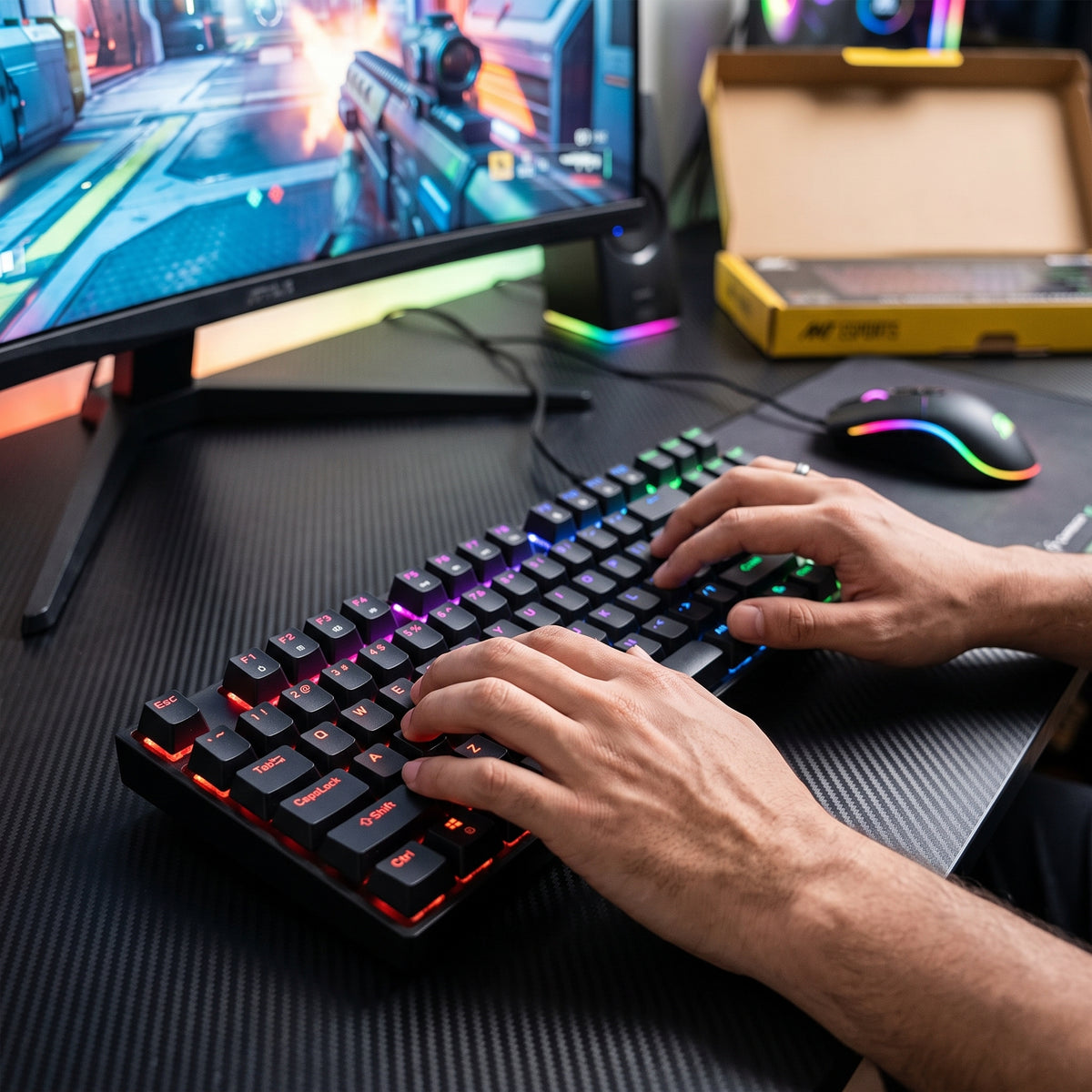 Ant Esports MK1000 TKL Mechanical Backlit Gaming Keyboard