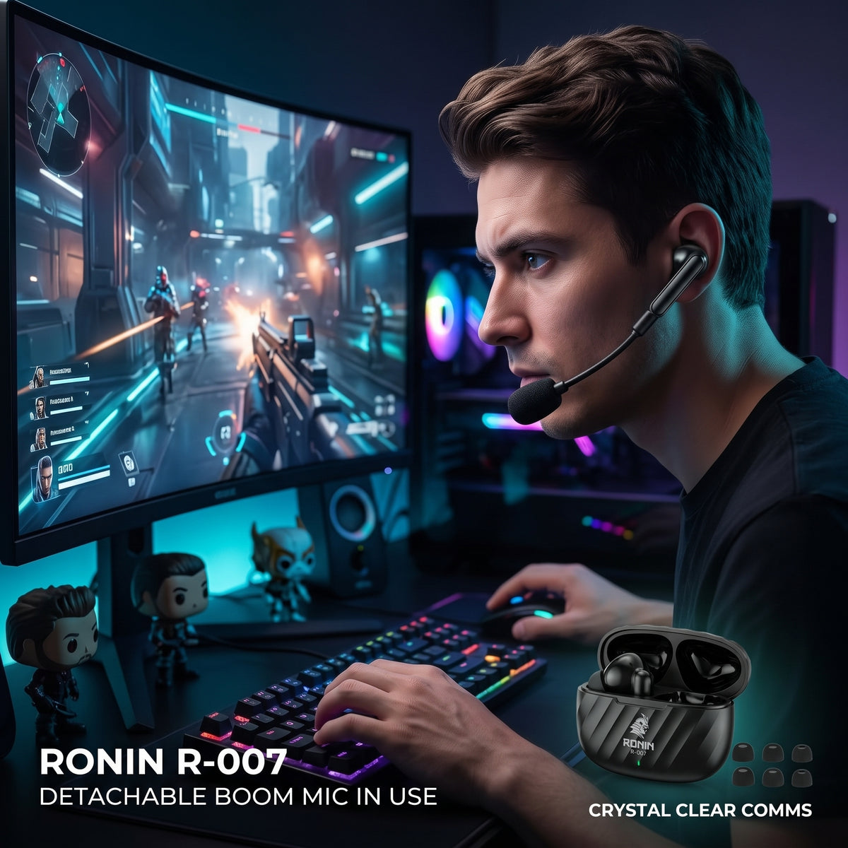Ronin R-007 Dual-Microphone 3.5mm Gaming Earphones