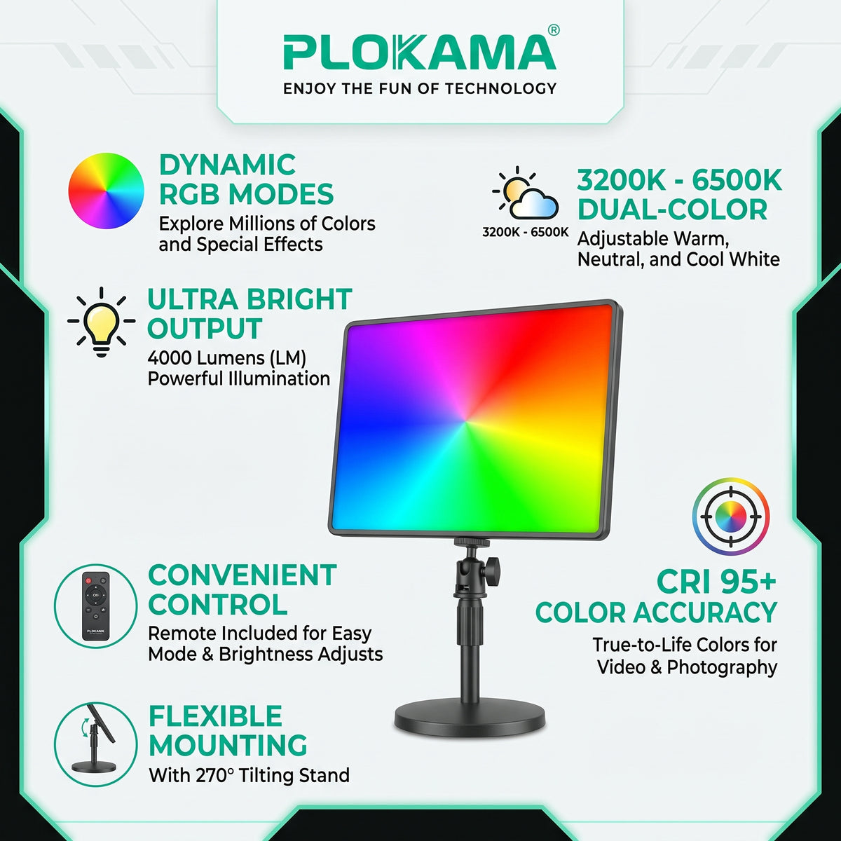 Plokama Extendable Photography Tripod Stand