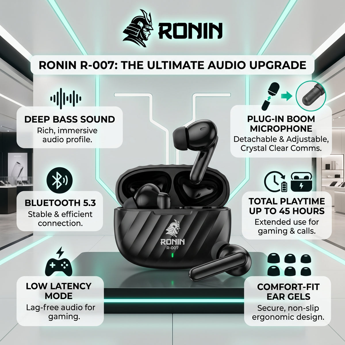 Ronin R-007 Dual-Microphone 3.5mm Gaming Earphones