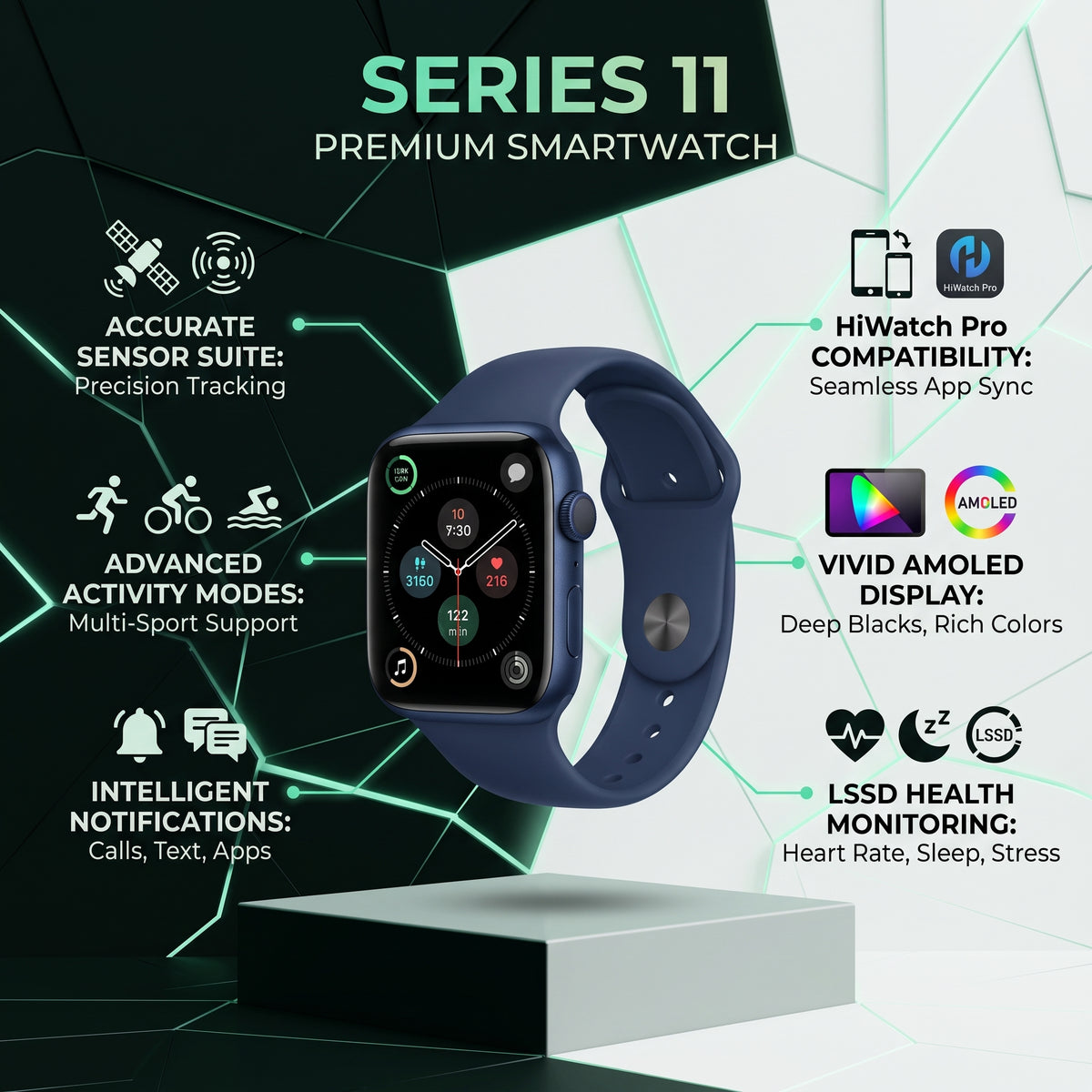 Series 11 AMOLED-Style Smartwatch