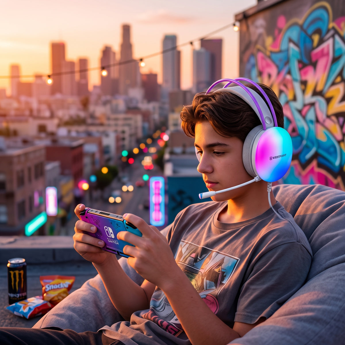 Westpoint WP-205 RGB Gaming Headset with 50mm Drivers