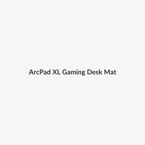 Extended gaming desk mat on a clean light background
